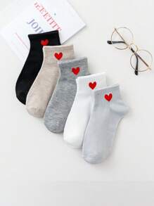 5 Pares (Cor e Estilo Aleatórios) Meias Curtas Femininas Fofas com Renda, Meias Rasas Tipo Barco, Respiráveis, Meias Finas de Tornozelo para o Verão