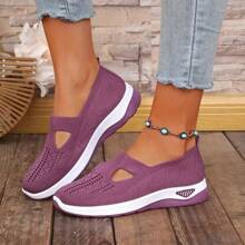 Zapatos: zapatos casuales para mujer, de tela transpirable y cómoda, para caminar por la carretera.
