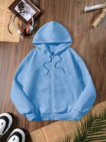Damen modischer Kapuzenjacke für Herbst und Winter, vielseitig einsetzbar für den Alltag, bequemer Cardigan Kapuzenpullover für Herbst und Winter, Alltag und Straße, Damen vielseitiger Cardigan Kapuzenjacke