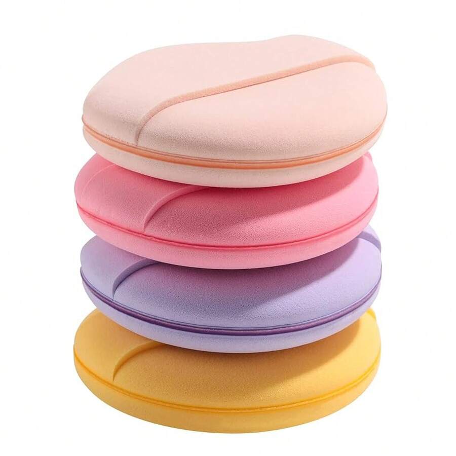 Esponja de Base, Esponja Blender para Líquido, Crema y Polvo, Paquete de 4 Esponjas de Maquillaje Multicolores - Macarrón - Ver 1