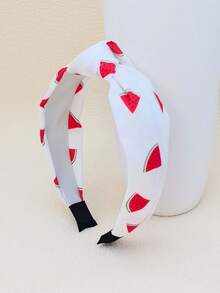 Cute Strawberry Print Headband,Hairband,Hair Hoop Headbands ,Head Piece - White - View 6