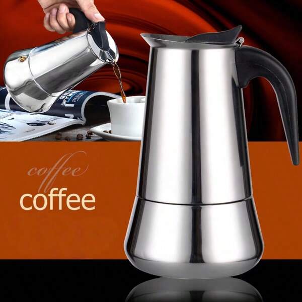 Cafetera de acero inoxidable con capacidad para 9 tazas, de gran capacidad y multifuncional