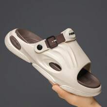 Herren modische Sandalen mit weicher Sohle, bequemer Fußbett, Slip-On Mule Slides für Sommer Outdoor Strandspaziergang, unisex Paaarschuhe