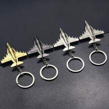 Llavero con modelo de avión de combate de aleación de zinc, sujeta llaves, regalo de aviación, accesorio de coche