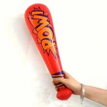 12pcs Thick PVC Inflatable POW Baseball Bats, Interactive Play And Team Cheering Party Supplies, Colorful Carnival Party Gifts - Multicolor - View 3