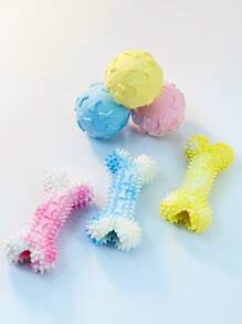 1 TPR Pet Bite Toy, Dog Toy, Cat Toy, Ball Rubber Toy, Interactive, Throwing Ball