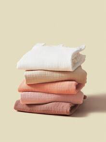 Set de 5 paños de muselina de algodón para bebé, trapos absorbentes para mamar - Multicolor - Ver 3