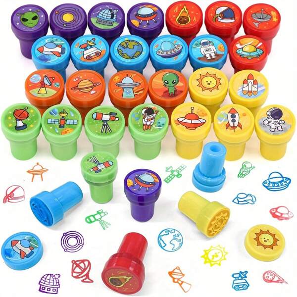 Random 1pc/5pcs/15pcs Cute Signet Seal, Assorted Stamps Album Decor, Animal Numbers And Letters For Decorating Halloween, Thanksgiving And Christmas Gifts, Suitable For Birthday Gifts(Packaging Is Random) School Supplies, Back To School