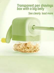 Hand-Crank Pencil Sharpener With High-Powered Spiral Steel Blades, Ergonomic Hand-Cranked Pencil Sharpener For School, Home, And Artists, With 1 Free Sticker (Randomly Sent), School Supplies, Back To School