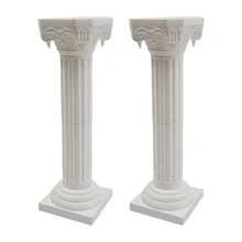 2Pcs Wedding Roman Column Pillars Elegant Wedding Event Decorative Columns 27 * 88CM Tall Pillars Decoration Party Flower Pot Columns Decor, White - White - View 8