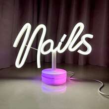 1pc Illuminated LED Light Box, Black LED Letter Light Box For Home Theatre, DIY Word Combination, Family Activities, Home Decor Lighting, Alien/Rabbit Neon Light For Girl Bedroom - White - View 38