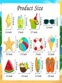 Sommerdekorationen zum Aufhängen, Holzornamente – 12 Stücke, hängende Ornamente für die Hawaii-Luau-Party für den Baum, tropische Dekorationen mit Schnur für Hawaii-Luau-Strandparty-Zubehör