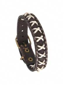 1pc Adjustable Vintage Woven Bracelet, Perfect Accessory To Complement Casual Or Formal Attire, Showcasing Personal Style And Character. Durable Snap Closure. - Multicolor - View 13