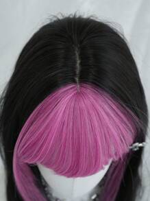 NAMM Parrucca corta dritta di 14 pollici alla moda per donne, parrucca con capelli corti e dritti di colore rosso con frangia, fibra resistente al calore, parrucca intera per costumi di Ognissanti, uso quotidiano in ufficio, cosplay, celebrazioni di Sakura, glamour e feste, streetwear, fotografia, accessori regalo per ragazze