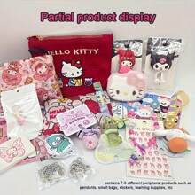 Sanrio Sanrio Surprise Blind Box 7-9 Random Items, Including Fashionable Black Hello Kitty, Surprise Blind Box Gift Pack, Exquisitely Designed, Practical And Beautiful, Suitable For Giving Gifts To Friends And Family, Birthday Gifts, Party Gifts, Party Small Gifts (Gift Box Styles Are Random)