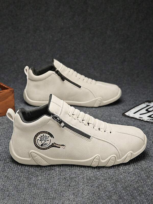 Sapatos casuais masculinos, botas com zíper lateral, estilo outono/inverno dos anos 2000, ideias para o Dia dos Namorados