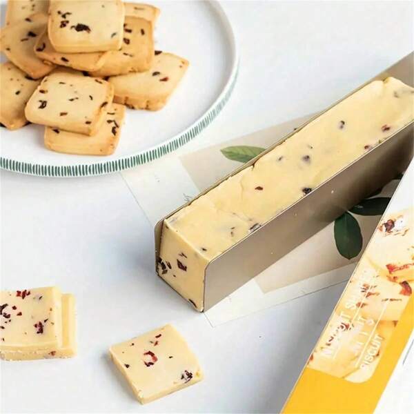 1pc Carbon Steel U-Shaped Cranberry Cookie Mold, Rectangular Small Fortune Cookie Toast Mold