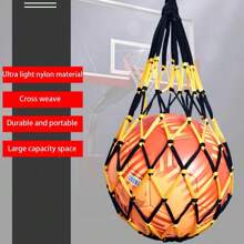 1 pezzo Borsa a rete in nylon spesso per il trasporto di pallavolo, pallacanestro, pallone da calcio, borsa per l'allenamento sportivo