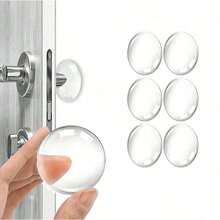 6pcs Transparent Door Bumper Protector - Suitable For Doors, Cabinet Doors, Refrigerator Doors, Toilet Seats, Provides Impact Protection To Prevent Dents And Scratches, Ideal For Noise Reduction And Protection Of Door Walls At Home.