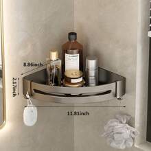 Eckdusche Caddy, rostfreier Dusche Aufbewahrungskorb, Badezimmer Wandhalterung Organizer Regal Schulanfang