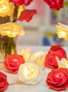 Luzes de Corda Imitação de Rosa LED, Decoração Romântica para Pedido de Casamento