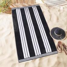 1pc Striped Beach Towels, Colorful Towels For Adult Pool Swimming, Sand Travel Large Oversized Absorbent Fast Drying Bath Basics - Multicolor - View 4