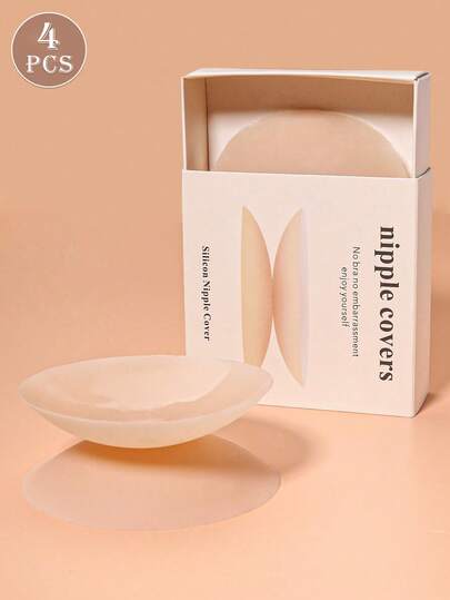 Reusable Ultra-Thin Nipple Cover Plus Storage Gift Box, Strapless Invisible Self-Adhesive Breast Cream For Easy Carrying, Lingerie And Lingerie Accessories Anti-Bump Embarrassment