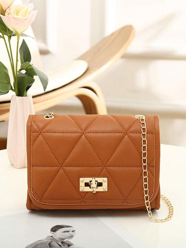 Fashion Casual Versatile Crossbody Bag With Triangle Embroidery