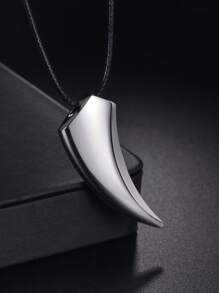 1 Pc Punk Hip Hop Stainless Steel Crescent Tooth Spike Pendant Necklace Men Women Fashion Wolf Tooth Chain Necklace Jewelry