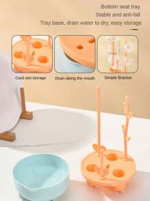 Szczotka do butelek z nylonu, szczotka do smoczków, wielofunkcyjna szczotka do czyszczenia kubków z długim uchwytem i obrotem o 360 stopni do czyszczenia butelek, kubków, termosów (losowy kolor)