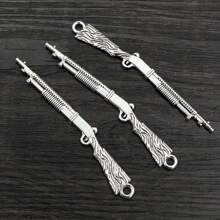 5 piezas de accesorios de aleación de metal con diseño de lanza de arpón para hacer joyas, colgantes, collares, llaveros y manualidades