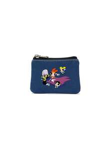 THE POWERPUFF GIRLS Unisex Canvas Coin Purse Versatile Fashion Style Small Change Wallet Portable Cartoon Coin Pouch For Men Wallet Mini Wallet Purse Wallet Travel Wallet Coin Wallet