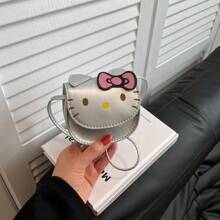 Sanrio Sanrio Fashionable & Cute Kitty Cat Color Block Coin Purse, Mini Princess Lipstick Pouch, Versatile,School Supplies,Back To School