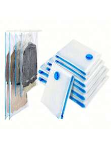 10 Pack Travel Compression Storage Bags, Vacuum Bags For Travel Organizer Space Saving Bags For Suitcases, Travel Essentials No Vacuum Needed, Travel Accessories For Packing Travel Storage Bags For Clothes Underwear Clothing Organiser