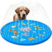 Zerbino doccia per animali domestici in PVC spesso, vasca da bagno portatile, piscina da esterno per giocare con l'acqua, giocattolo interattivo per l'estate