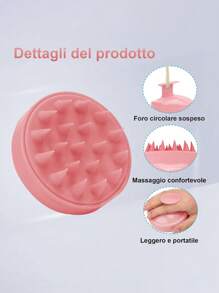 1pc Cute Candy Color Soft Silicone Shampoo Massage Brush, Scalp Massager Shower Hair Brush, Head Massage Device For Stress Relief, Hair Growth Stimulation, Dandruff & Exfoliation, Dual Use For Wet Or Dry, Gentle On Scalp, Suitable For Men And Women,Hair Clips,Hair Accessories, Back To School Supplies