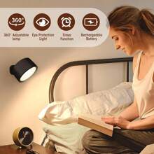 1/2PCS LED Wall Light With Remote Control – Magnetic LED Picture Light, Dimmable & Timer, 3 Lighting Modes, USB Rechargeable, Easy-Mount Round Wall Decor For Artwork Display & Ambient Lighting