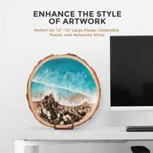 Monalife 1pc Decorative Metal Plate Stand For Display - Vinyl Tabletop Picture Frame Holder For Photos, Books, And Platters, Artistic And Elegant Design, Ideal For Home, Office, Or Holiday Decor