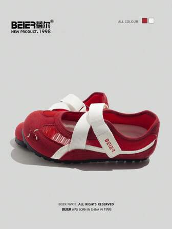 BEIER 1 par de zapatillas de estilo casual y universitario con contraste de color, de piel sintética con , de fácil puesta, para usar en exteriores, para primavera/otoño