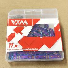 Multi-Color Bicycle Chain, Suitable For Mountain Bike And Road Bike Drivetrains, 8/9/10/11 Speed Vibrant Chains Available, High Strength Wear-Resistant Steel Material, 116 Electroplated Colored Links, Includes Quick Link, Easier Installation And Removal - Multicolor - View 11