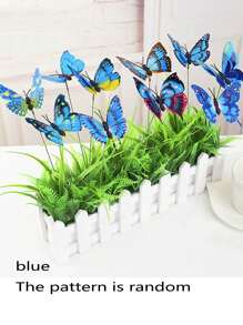 10 pezzi Picchetti decorativi da giardino - Comprende picchetti finti 3D a forma di farfalla, coleottero rosso, coccinella, decorazioni da giardino per esterni, arte da giardino, picchetti da terra a forma di farfalla e coccinella per giardino, prato, sentiero, decorazione di vasi