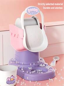 Set de fabricante de helado de dibujos animados para niños, máquina comestible de helado/sorbete, juguete interactivo casero para niños y niñas, regalo para vacaciones