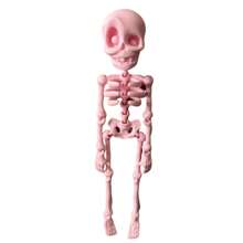 Ensemble de crânes, 1 pièce Sculptures de crânes amusants à articulations mobiles imprimées en 3D, avec aimant, convient pour la décoration de cuisine et de restaurant, décoration de chambre, Halloween et Noël.