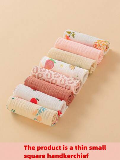 5pcs/Pack Baby Bibs & Burp Cloths, Multi-Use Feeding Wipes