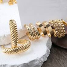 1 Set Of 6 Pairs Fashionable Women's Earring Set, Zinc Alloy Material With Stainless Steel Posts, No Plating, Hypoallergenic, Suitable For Daily Wear And Vacation, Jewelry Set Designed Specifically For Women