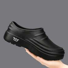 New Men's Anti-Slip Chef Shoes Sandals For Men Working Shoes Waterproof Fashion Garden Shoes Clogs For Beach Slippers Size 36-48 - màu đen - Xem 1