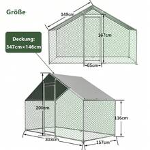 Farm Animal Coop - 3x1.5x2m - View 2