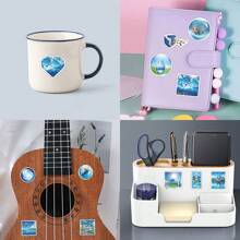 55 pièces Autocollants esthétiques Frutiger Aero Autocollants vintage 21e siècle Décor Frutiger Aero Autocollants années 2000 Décoration Autocollants vinyle imperméables pour bouteille d'eau, ordinateur, ordinateur portable, téléphone, bagage, cahier, réfrigérateur