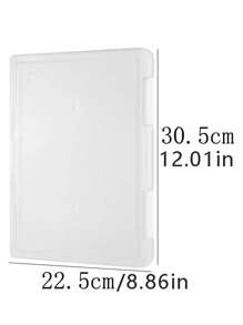 1/2pcs Simple Desk File A4 Document Box, Multi-Color A5 Paper Storage Plastic Transparent Bill Organizer Box, Office/Student Supplies School Supplies, Back To School