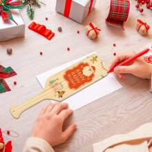 Paquete de 4 paletas griegas de madera de pino natural, paletas de pino macizo, paletas de madera sin tratar para proyectos de manualidades y decoración DIY, decoración de oficina, manualidades, regalo personalizado